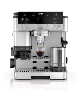 Ninja Luxe Cafe Premier Series, Stainless Steel Espresso Machine and Drip Coffee Maker with integrated Coffee Grinder and Milk Frother, ES601