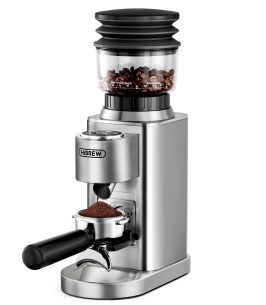 HiBREW G7 Burr Coffee Grinder – 48 Grind Settings, Stainless Steel Electric Coffee Grinder for Espresso & Drip Brewing
