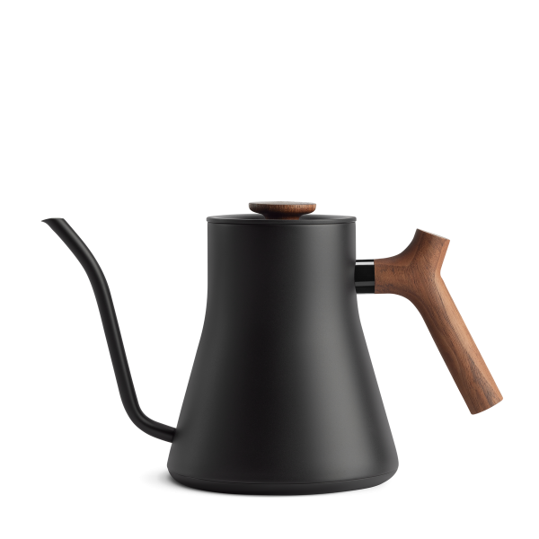 Fellow Stagg EKG Pro 0.9L Pour Over Kettle - Matte Black with Walnut Accents