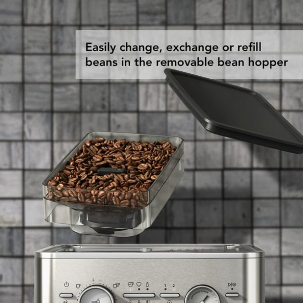 KitchenAid Semi-Automatic Espresso Machine with Burr Grinder | Brushed Stainless Steel