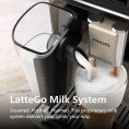 Philips 3300 Fully Automatic Espresso Machine with LatteGo Milk Frother, Black and Chrome