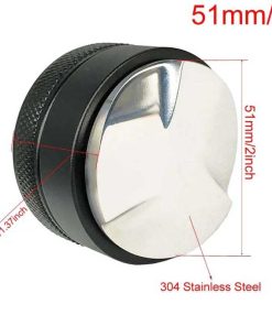 Tamper Kopi Press Coffee Powder Stainless Steel 51mm Temper Presan Kopi Bubuk Espresso Stainless Steel Anti Karat Alat Bikin Pembuat Seduh Kopi Manual Coffee Maker Coffee Tamp - Black - Image 5
