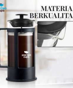 French Press Kopi Borosilikat Coffee Maker 3 Layer Filter Stainless 350ml-1L - Image 6