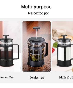 French Press Kopi Borosilikat Coffee Maker 3 Layer Filter Stainless 350ml-1L - Image 9