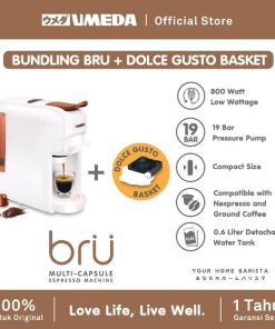 Umeda Bru Mesin Kopi Multi Kapsul / Nespresso Capsule Coffee Maker - BRU - Image 3