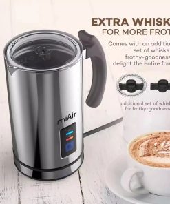 MiAir Pengocok Susu Elektrik N311 Panas & Dingin – Pembuat Busa Susu untuk Kopi, Mixer Kopi, dan Mixer Susu - Image 7