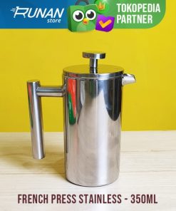 FRENCH PRESS STAINLESS 350ML SARINGAN KOPI TEH 350 SMALL COFFEE MAKER - MYOSOTIS7
